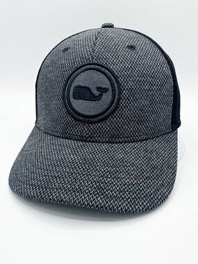 NEW Vineyard Vines OTG Houndstooth Patch Trucker Hat Gray Harbor Snapback OSFA